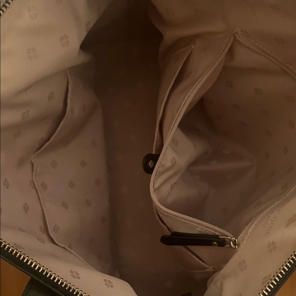 kate spade Black Leather Tote with Front Slip Pocket - Picture 4 of 5